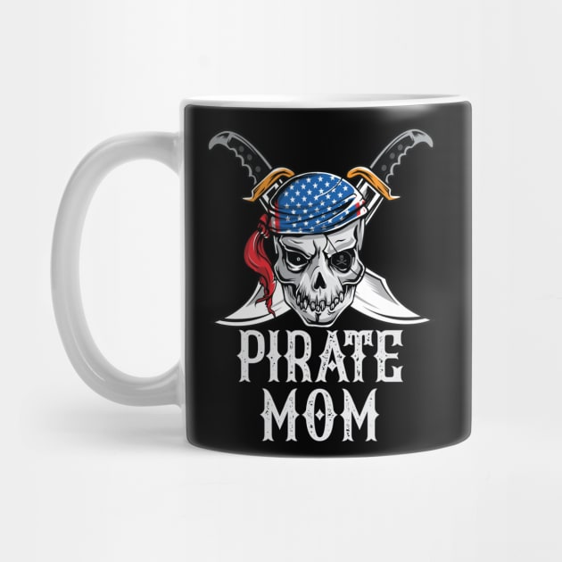 Pirate Mom Skull Jolly Roger Halloween Costume by HCMGift